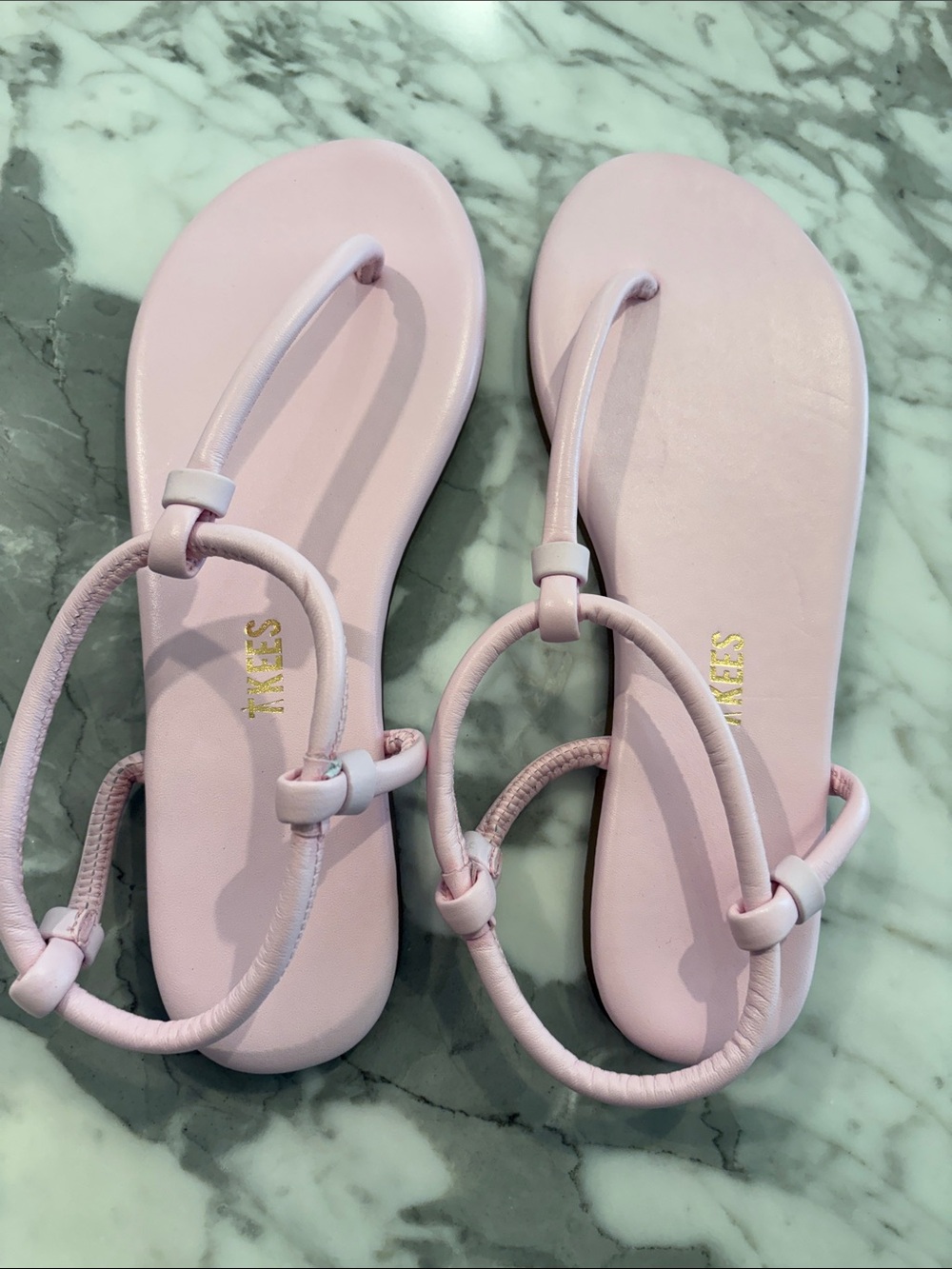 TKEES Tubular Mariana Pink Minimalist Leather Sandals